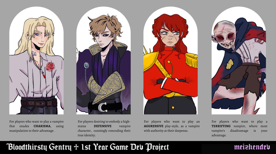 bloodthirsty gentry character designs